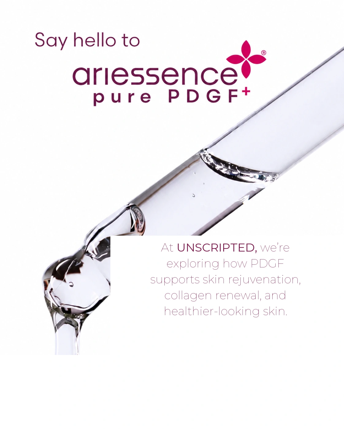 PDGF skin-quality treatment at Unscripted Functional Aesthetic Medicine